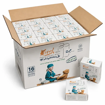 رول پنبه اطفال 1 کارتن (16 بسته 600 عددی)